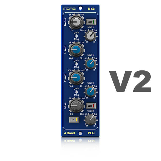 Midas 512 V2パラメトリックイコライザー 4バンド PARAMETRIC EQUALISER 512 V2 | ベステックオーディオ株式会社